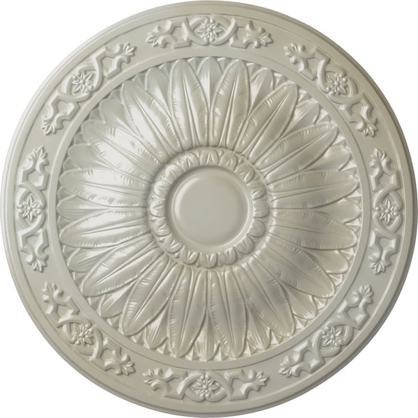 Ekena Millwork Lunel Ceiling Medallion (Fits Canopies up to 3 3/4"), Hand-Painted Flash Blue, 20 1/4"OD x 1 1/2"P CM20LUFBS - main